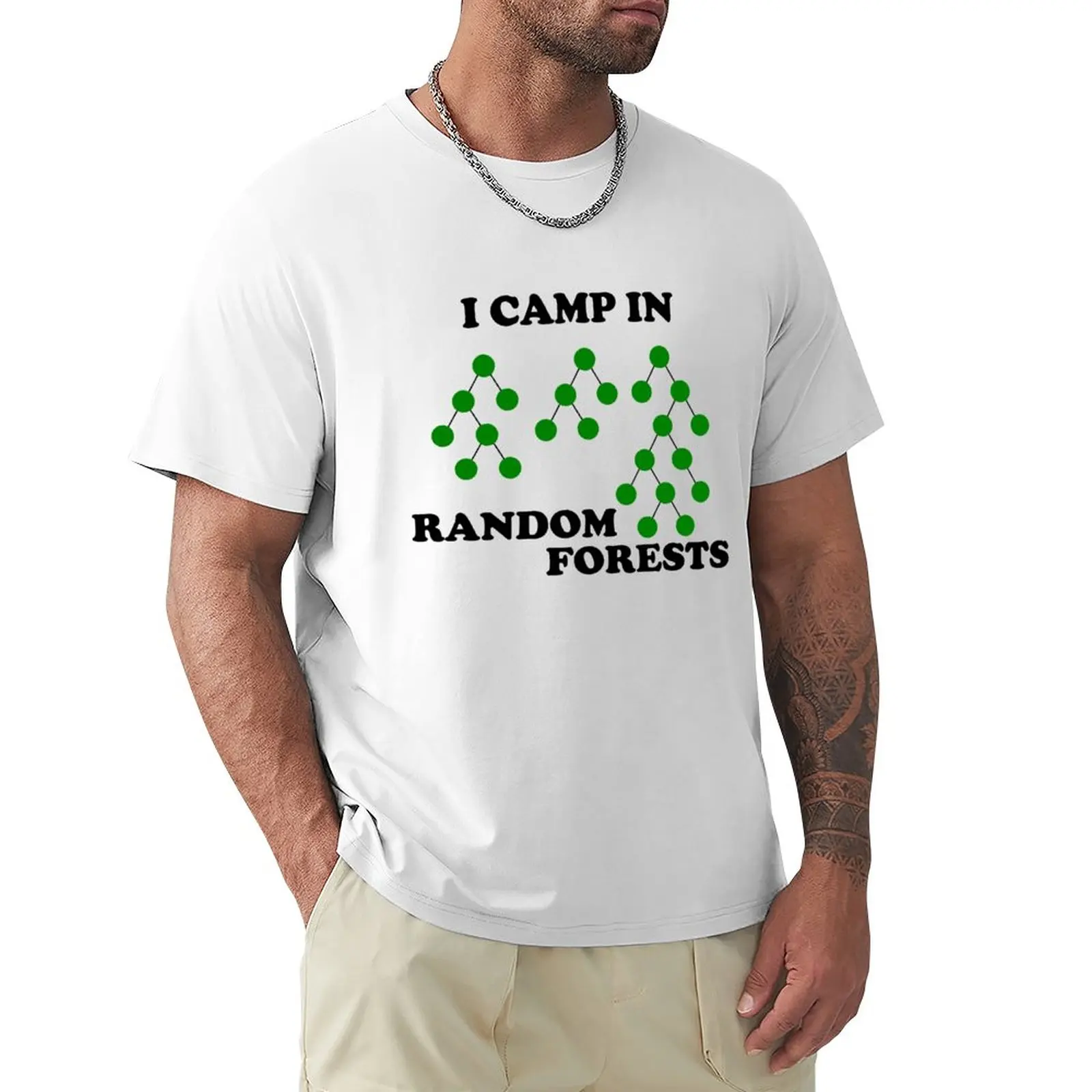Rastgele Ormanlarda Kamp Yapıyorum-Yeşil Tişört boşlukları ter hippi kıyafetleri erkek egzersiz gömlekleri