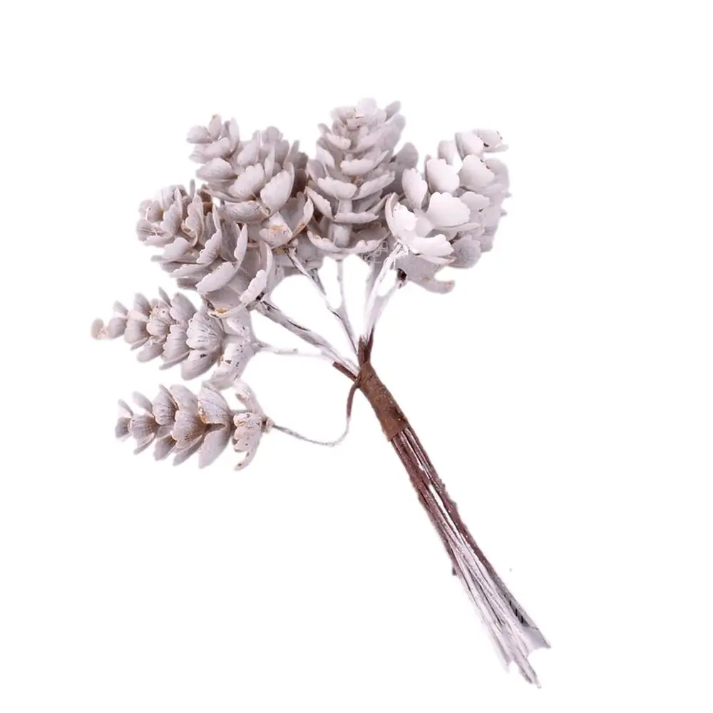 Simüle çam kozalakları Buket Noel Dekorasyon İçin Yapay Bitkiler Çam Topu Çiçek El Yapımı Çelenk El Sanatları Süsler W2q9
